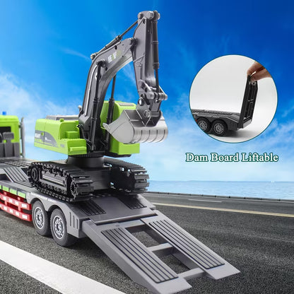 NoroToys™ | Semi Truck & Excavator Toy Set