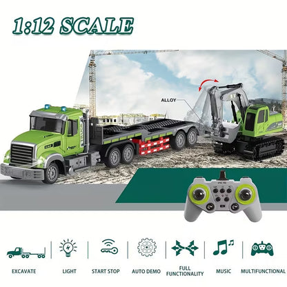 NoroToys™ | Semi Truck & Excavator Toy Set